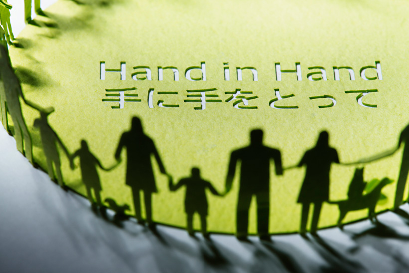 1/100 建築模型用添景セット 東北関東大震災義援金寄付編 「Hand in Hand」