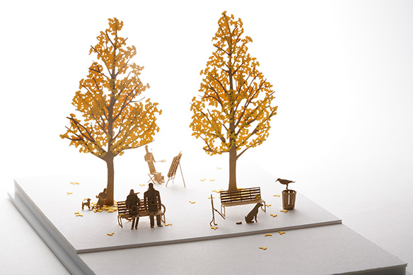1/100 SCALE ARCHITECTURAL MODEL ACCESSORIES SERIES No.24 Street Tree 2 Ginkgo